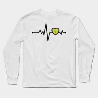 St Vincent and the Grenadines Heart Monitor Long Sleeve T-Shirt